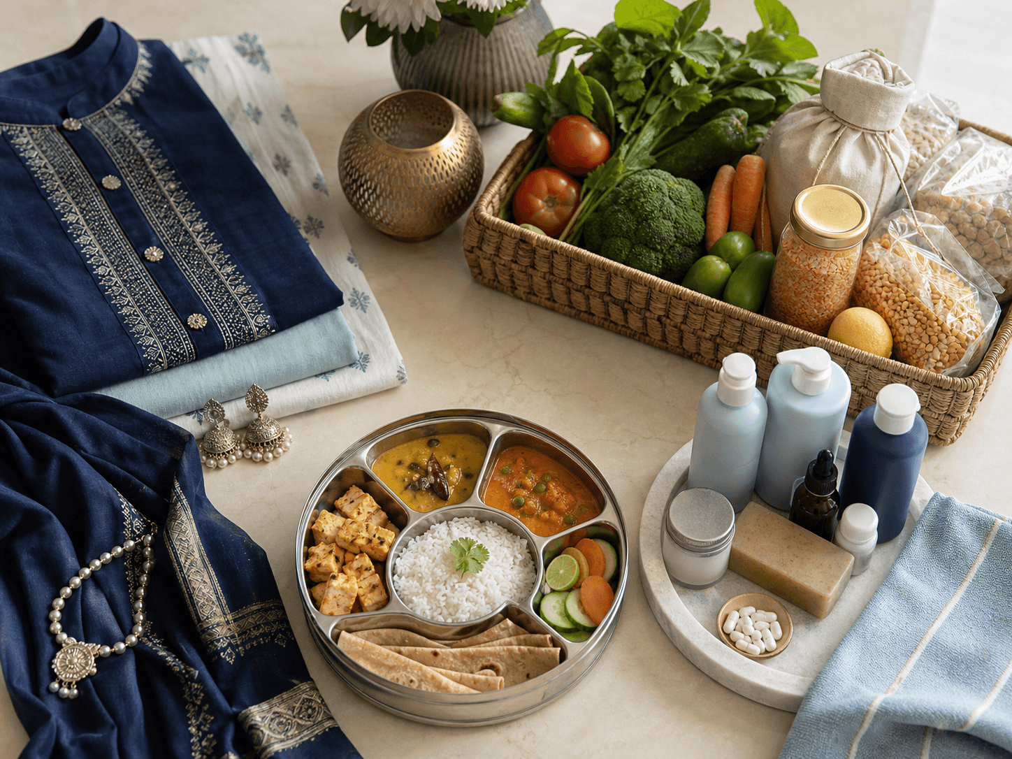 Local Indian fashion, grocery, wellness and food products